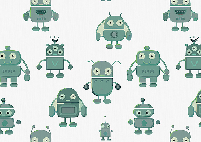 Robo Town, Emerald - Roman Blind - Image 7